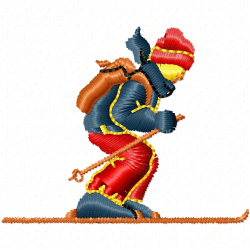 Ski Embroidery Design 5 Ski Embroidery Design 5